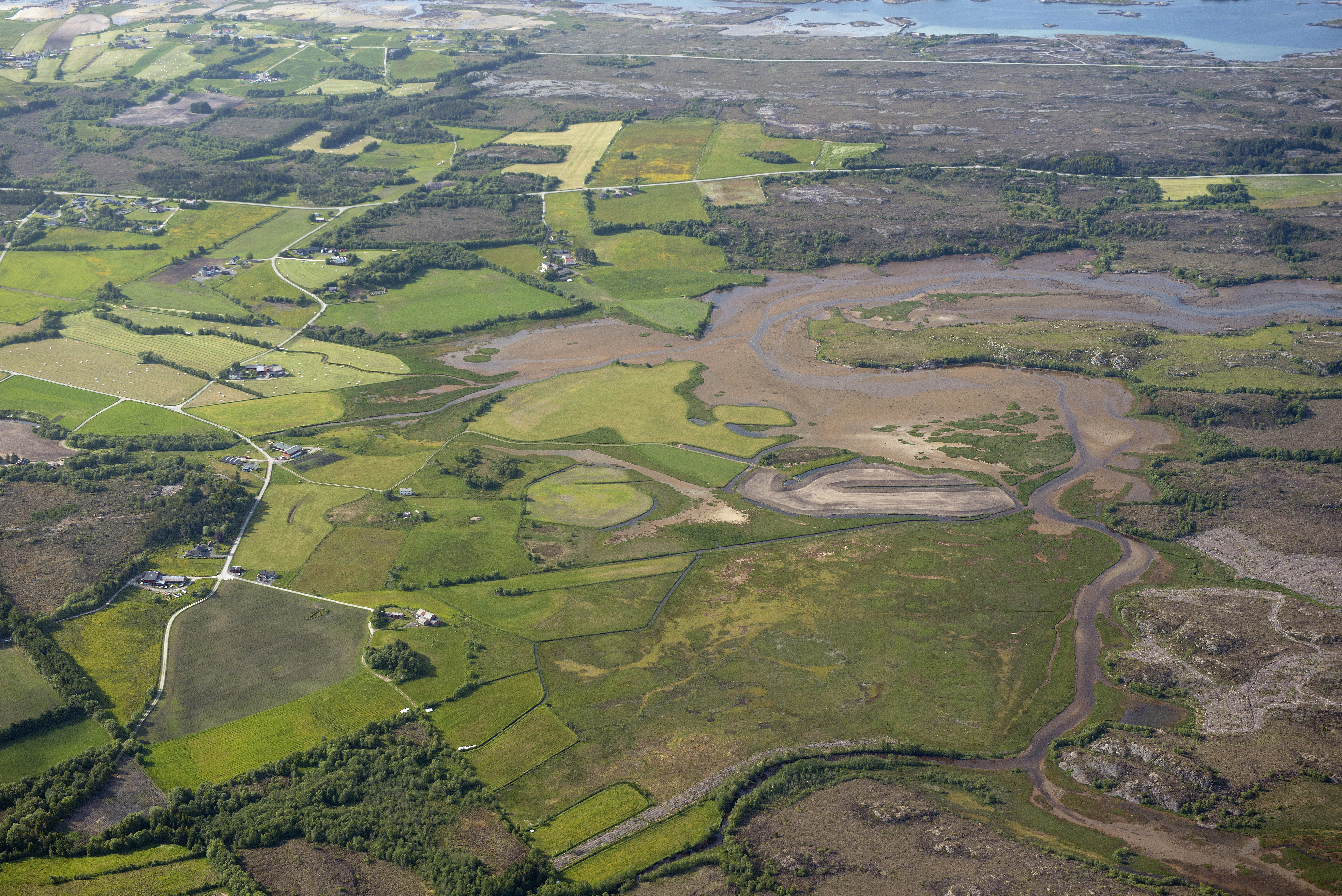 Aerial view of Sandblåst/Gaustadvågen 